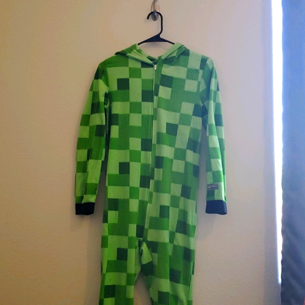 Minecraft creeper onesie pajamas
